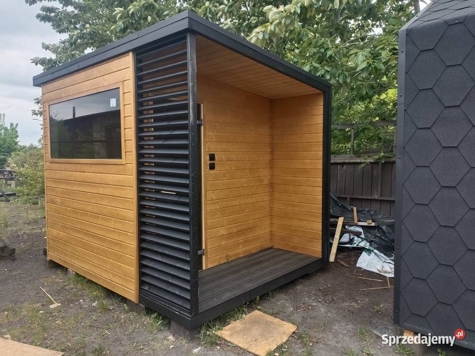 Domek Wakacyjny Drewniany Altana Sauna Drewutnia Domki drewniane Konin