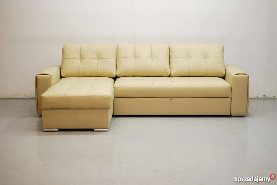 beżowy SKÓRA NATURALNA NAROŻNIK Z FSPANIA 10006 brązowy/beżowy Poznań