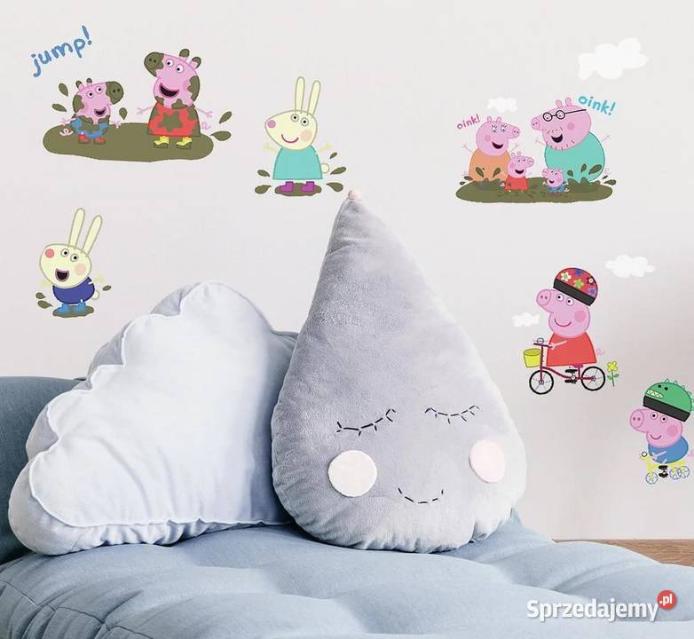 Świnka Peppa Pig Naklejki Winylowe na Ścianę Dekoracje i ozdoby Mogilany