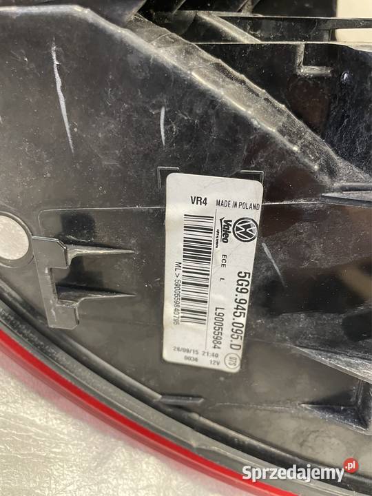 Vw Golf 5g9 lampa lewy tył Kozubszczyzna