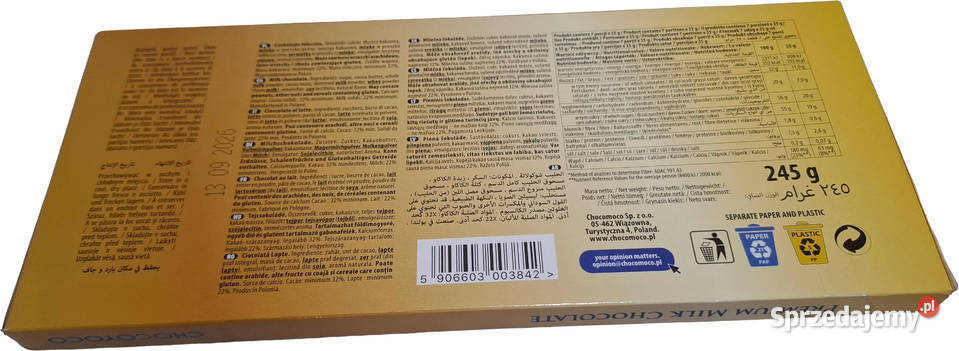 Chocoyoco Premium Czekolada mleczna 245g śląskie Czeladź sprzedam