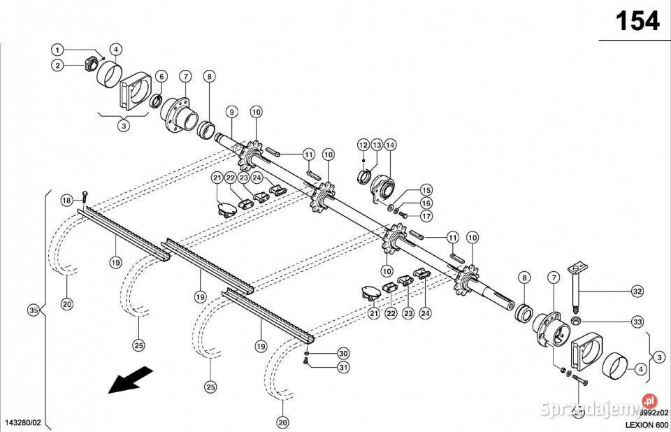 Claas Lexion 600 ŁOŻYSKO Z OPRAWĄ 0005180281 Jastrzębniki sprzedam
