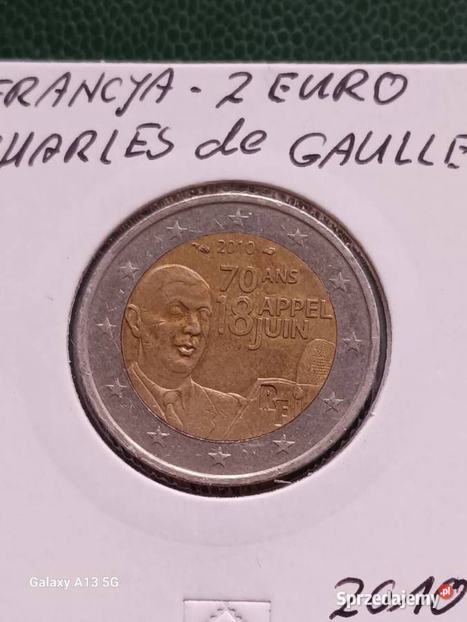 2 Euro Francja 2010 rCharles de Gaulle Konin