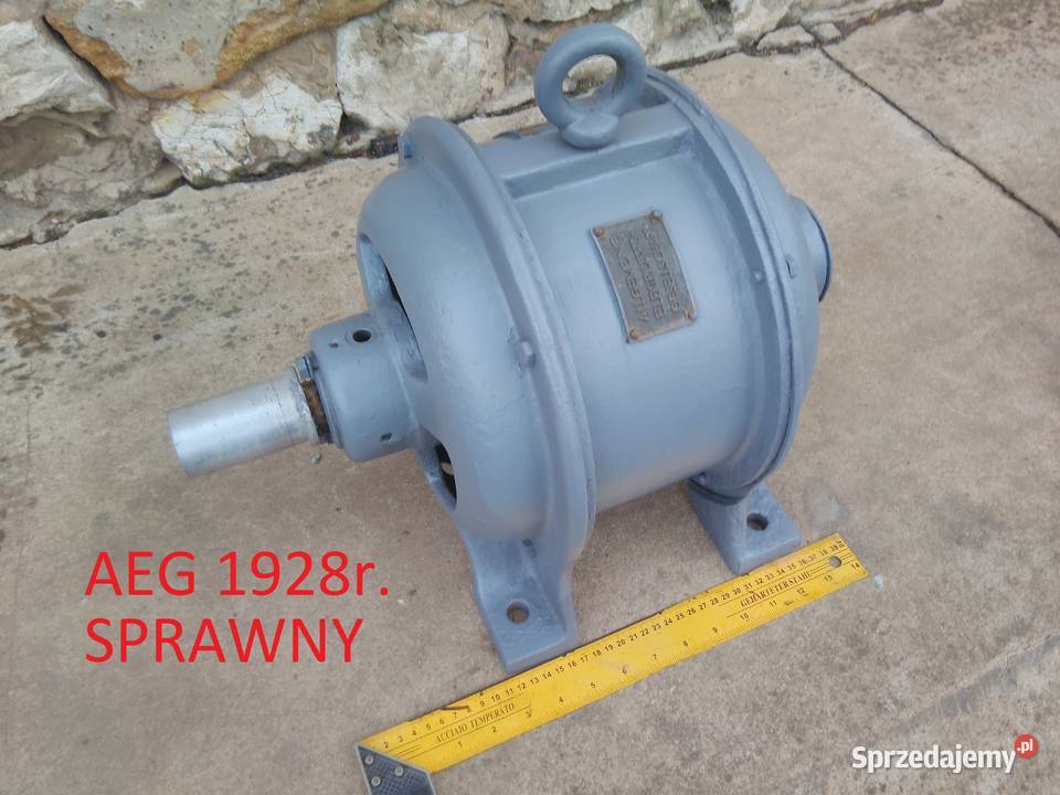Zabytkowy silnik elektryczny AEG D30 niemiecki Siewierz