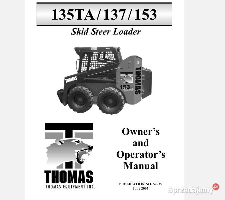 Thomas ładowarka 175185135TA137153 instrukcja Kielce