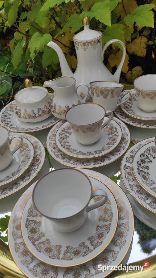 WEIMAR PORZELLAN PRZEPIĘKNY SERWIS NA 6 OSÓB Pabianice