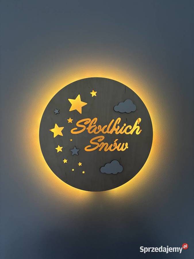 Lampka nocna dziecka led ze sklejki opolskie Rudniki