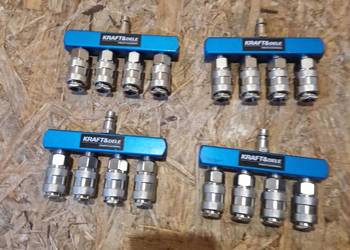 Rozdzielacz pneumatyczny 1/4" Kraft&Dele KD2166 czwórnik