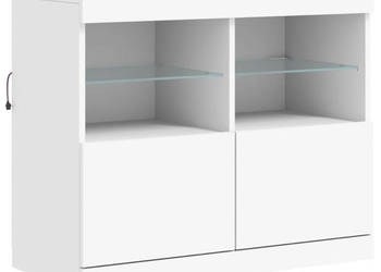 Szafka z oświetleniem LED biała 81x37x67 cm WM-836658