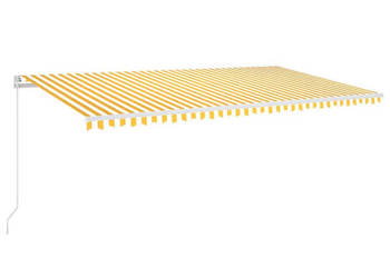 Ręcznie zwijana markiza z LED 600x350 cm żółto-biała WM-3069043