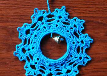 Zawieszka ozdoba na okno szydełkowa 10cm (Z163)