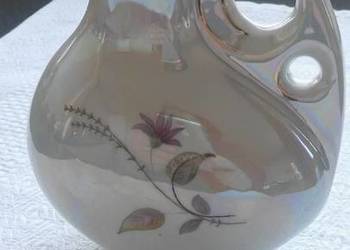 Śliczny wazonik, z pięknym kwiatowym wzorem, porcelana wazon