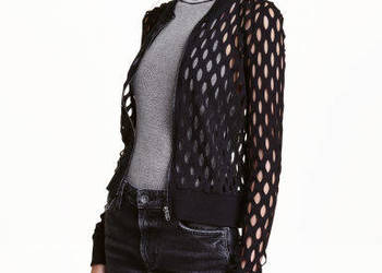 czarny sweter cardigan H&M xs 34 bluzka kurtka