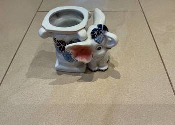 Porcelanowy Wazonik ze Słoniem Słonikiem, Vintage