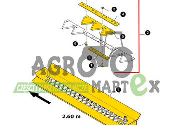 84519635 ZESPÓŁ NOŻA LISTWA KOSY CNH