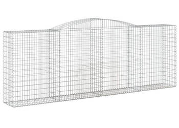 Kosze gabionowe 7 szt 400x50x140/160 cm galwanizowane żelazo WM-3147027