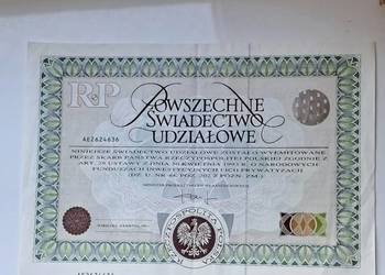 Powszechne Świadectwo Udziałowe 1995 rok