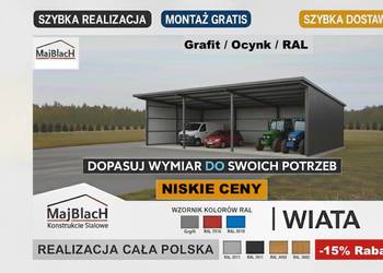 WIATA OCYNKOWANA / GARAŻ BLASZANY / GRAFIT /RAL  - Maj-Blach