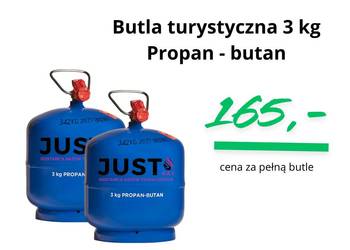 Butla gazowa turystyczna 3 kg, propan - butan 3kg