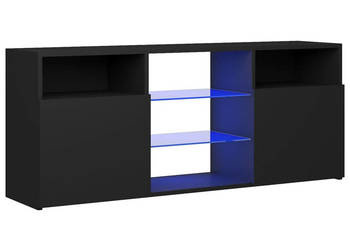 Szafka TV z oświetleniem LED czarna 120x30x50 cm WM-804302