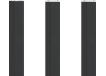 Zewnętrzne lampy stojące 3 szt. czarne 80 cm aluminium WM-4006396