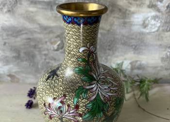 Wazon vintage chińska emalia