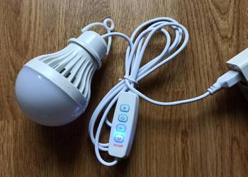 Lampka 5W LED USB 5V 3 kolory, regulacja świecenia