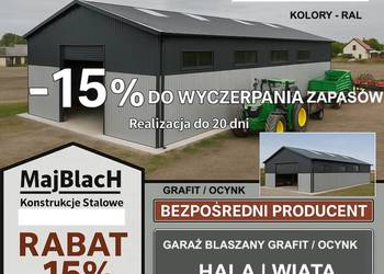 PRODUCENT  Wiat /Hal Garaży  Blaszanych | Montaż + Dostawa – Maj-Blach