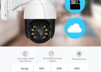 Mini dome malutka kamera zewnętrzna 3MPx obrotowa ALARM