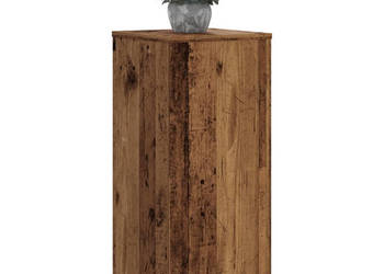 Podstawki pod doniczki 2 szt. stare drewno 30x30x70 cm WM-852931