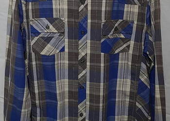 Koszula męska w kratę, bawełna 100%