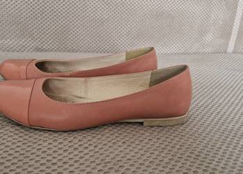 baleriny balerinki r 38 skóra naturalna Verdi różowe róż Verdi lakierki