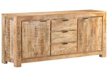 Szafka 175 x 40 x 75 cm surowe drewno mango WM-320395