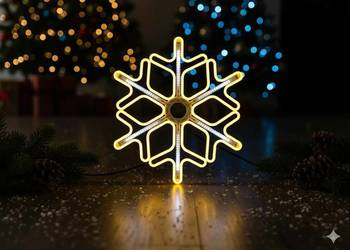 89 zł Świąteczna Ozdoba – Śnieżynka 60 cm Neon LED