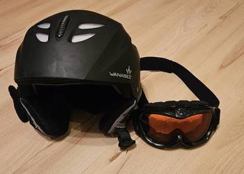 Kask narciarski dziecięcy 50-54 + gogle