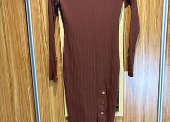 HDM brązowa sukienka w prążki