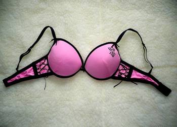 Różowo-czarny strój kąpielowy M 38 bikini kostium