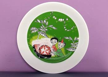 Muminki TALERZYK Moomin Arabia Finland - TOPIK i TOPCIA z rubinem