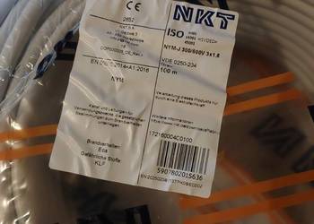 Przewód Kabel 3x1,5 i 3x2,5  500V 100m okrągły