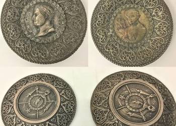 Podstawki Napoleon i syn Empirowe technika filigranu Francja