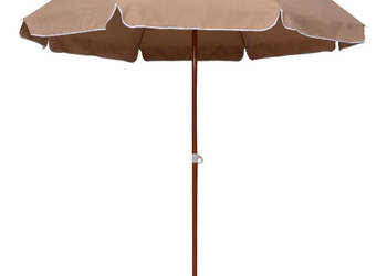 Parasol ogrodowy na stalowym słupku 240 cm taupe WM-47802