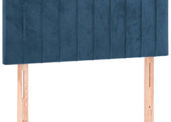 Zagłówek do łóżka z LED ciemnoniebieski 80x5x78/88 cm aksamit WM-3121884