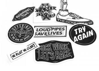 Zestaw naklejek Cafe Racer Bobber Trucker Custom