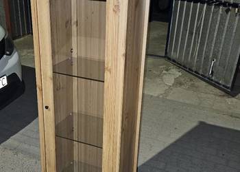 Sprzedam witryna regał szkło ikea grevback dąb niepoobijana szklane półki