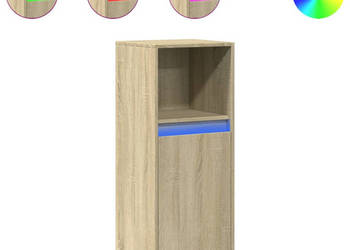 Szafka z LED dąb sonoma 38x34x100 cm materiał drewnopochodny WM-852168