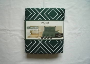 Smukee Nowa pościel bawełniana zielona 160x200