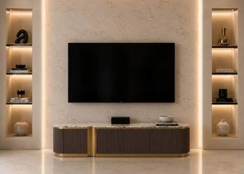 Komoda RTV złota Nutris Glamour Premium 200x40x50