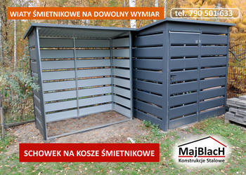 Wiata Altana Śmietnikowa Magazyn ŚMIETNIK Blaszany Schowek – Maj-Blach