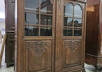 Stara dębowa biblioteczka Ludwikowska Francja