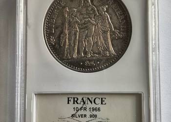 10 franków 1966 Francja Herkules , srebro Ag 900